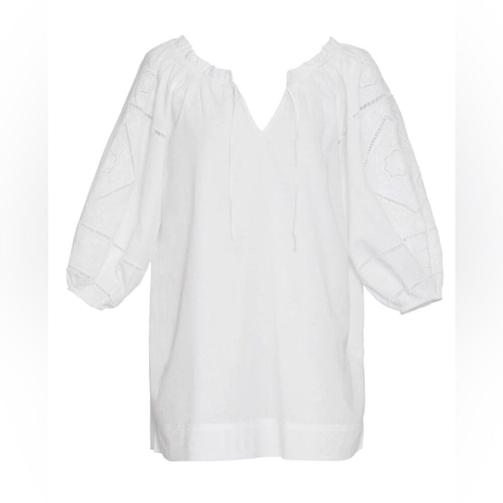 Ralph Lauren Beach Club Solids Embroidered Dress White Size S - Picture 5 of 7